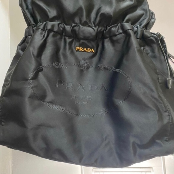 Authentic black Prada bag with draw string. One draw string came off. Clean - Picture 11 of 13